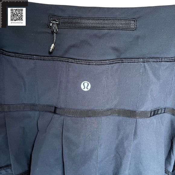 Lululemon (8 - EUC) Black Pace Setter Skirt - Picture 7 of 11